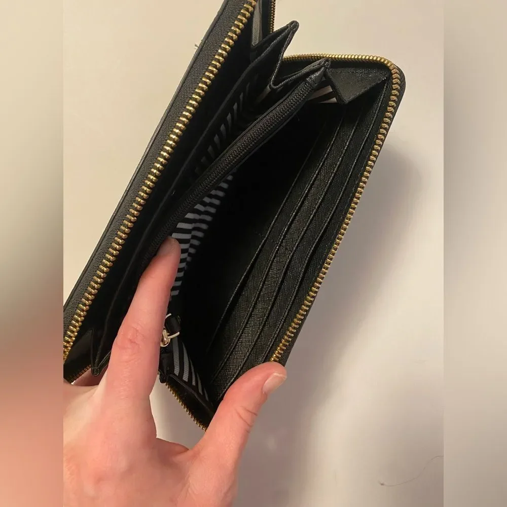 Kate Spade Black and White Ric Rac Wallet Cameron Street Lacey